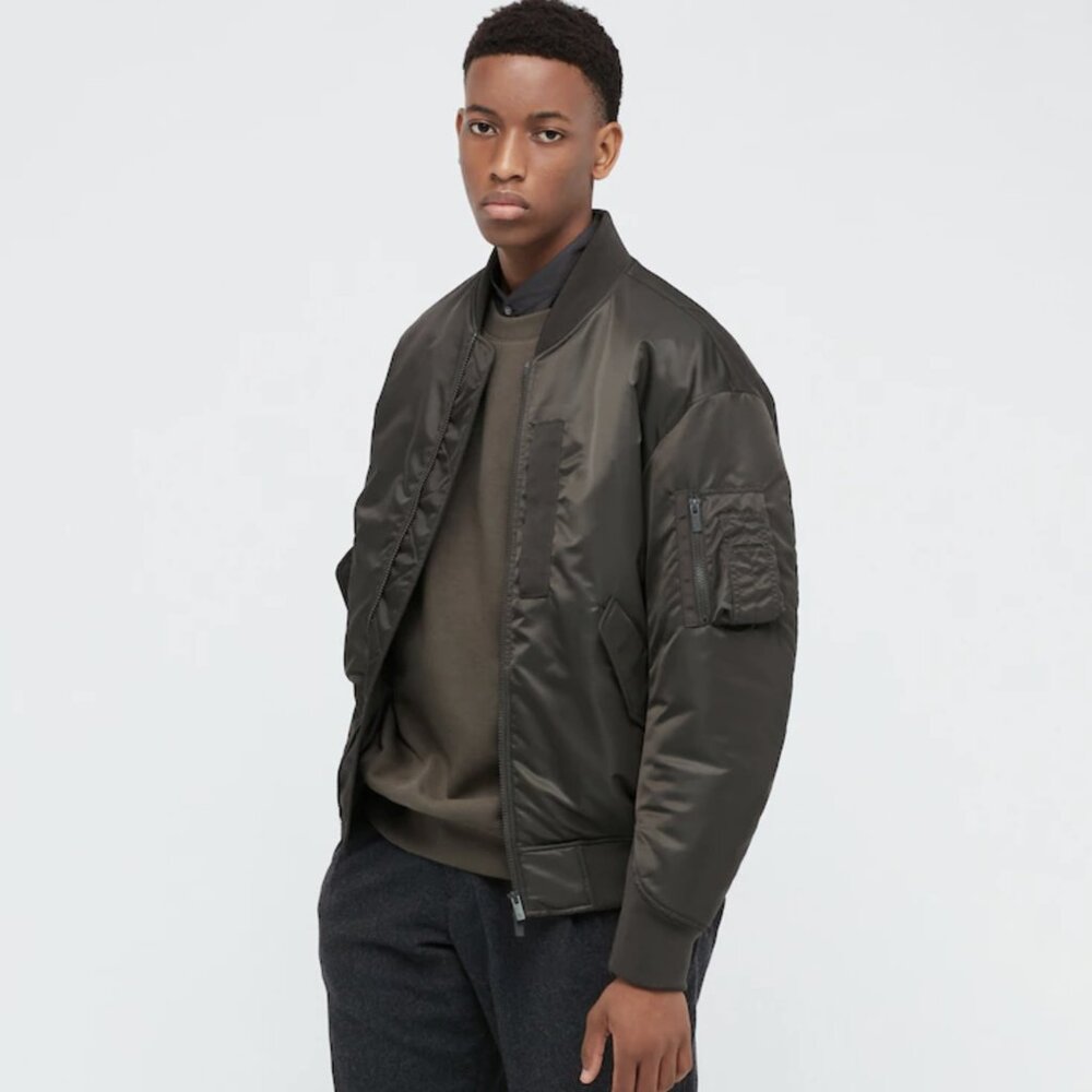 Uniqlo J+ Jil Sander Men Hybrid Down Oversized MA-1 Blouson Jacket